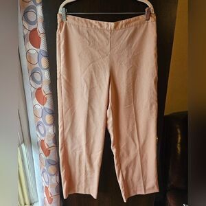 Alfred Dunner Light Pink Elastic Waistband Pants Size 14